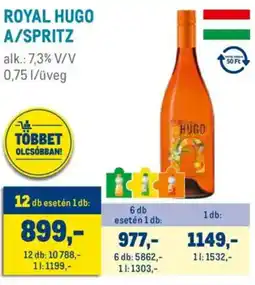 Metro Royal Hugo A/spritz ajánlat