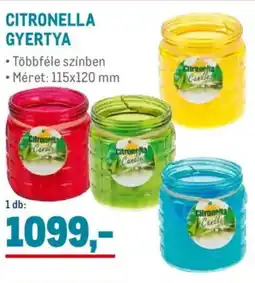 Metro Citronella Gyertya ajánlat