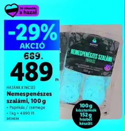 Lidl HAZÁNK KINCSEI Nemespenészes szalámi ajánlat
