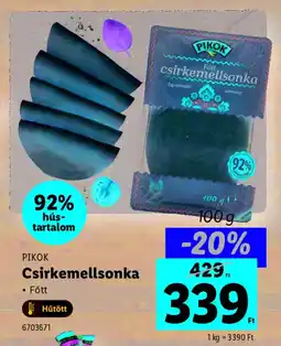 Lidl PIKOK Csirkemellsonka ajánlat