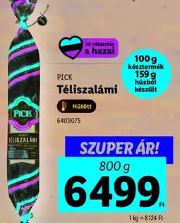 Lidl PICK Téliszalámi ajánlat