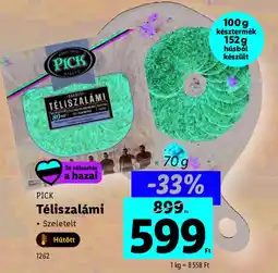 Lidl PICK Téliszalámi ajánlat