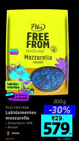 Lidl Pilos Free From Laktózmentes mozzarella ajánlat