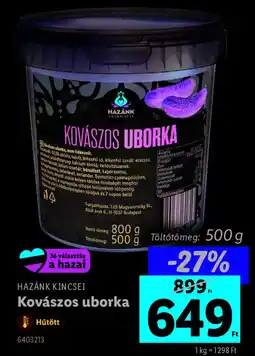 Lidl Hazánk Kincsei Kovászos uborka ajánlat