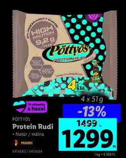 Lidl PÖTTYÖS Protein Rudi ajánlat