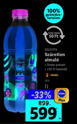 Lidl SOLEVITA Szűretlen almalé ajánlat