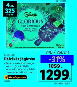 Lidl Gelatelli Pálcikás jégkrém ajánlat