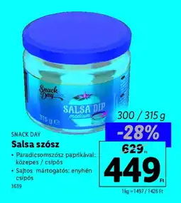 Lidl Snack Day Salsa szósz ajánlat