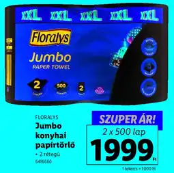 Lidl FLORALYS Jumbo konyhai papírtörlő ajánlat