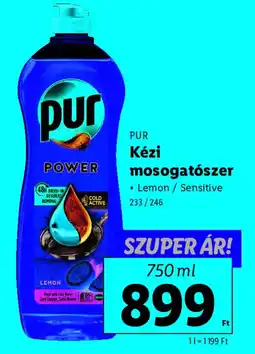 Lidl PUR Kézi mosogatószer ajánlat