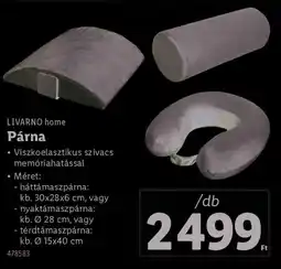 Lidl LIVARNO home Párna ajánlat