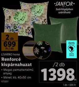 Lidl LIVARNO home Renforcé kispárnahuzat ajánlat