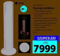 Lidl SilverCrest Toronyventilátor ajánlat