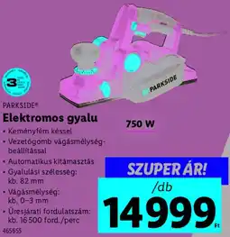 Lidl PARKSIDE Elektromos gyalu ajánlat