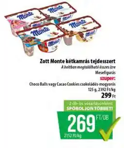 Coop Zott Monte kétkamrás tejdesszert ajánlat