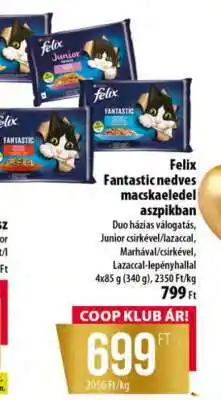 Coop Felix Fantastic nedves macskaeledel aszpikban ajánlat