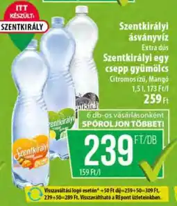 Coop SZENTKIRÁLYI Ásványvíz ajánlat