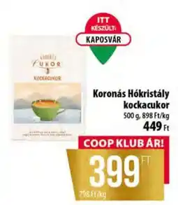 Coop Koronás Hókristály kockacukor ajánlat