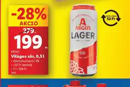 Lidl Argus Világos sör ajánlat