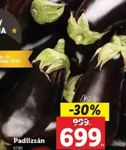 Lidl Padlizsán ajánlat