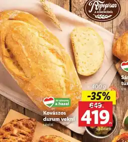 Lidl Kovászos durum vekni ajánlat