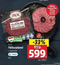 Lidl Pick Téliszalámi ajánlat