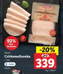 Lidl Pikok Csirkemellsonka ajánlat