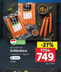 Lidl Grillmeister Grillkolbász ajánlat