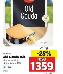 Lidl Milbona Old Gouda sajt ajánlat