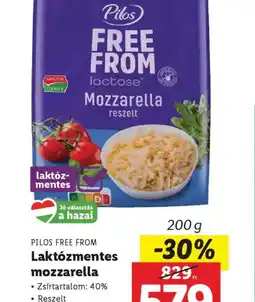 Lidl Pilos Free From Laktzmentes mozzarella ajánlat