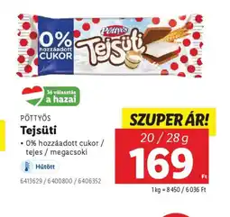 Lidl Pöttyös Tejsüti ajánlat