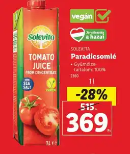 Lidl Solevita Paradicsomlé ajánlat