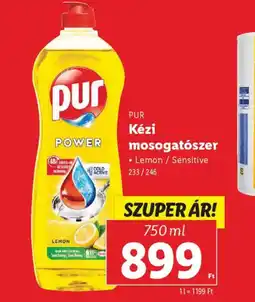 Lidl Pur Kézi mosogatszer ajánlat