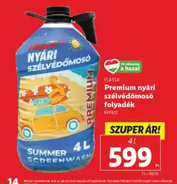 Lidl Flassx Premium nyári szélvédőmos folyadék ajánlat