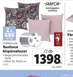 Lidl Livarno Home Renforcé kispárnahuzat ajánlat