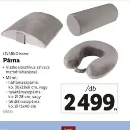 Lidl Livarno home Párna ajánlat