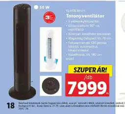 Lidl Silvercrest Toronyventilátor ajánlat