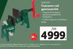 Lidl Parkside Csavaros cső gyorsszorít ajánlat