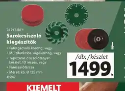 Lidl Parkside Sarokcsiszol kiegészítők ajánlat