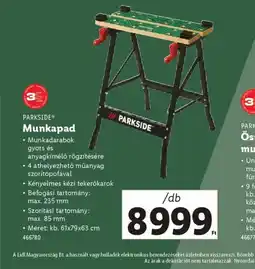 Lidl Parkside Munkapad ajánlat