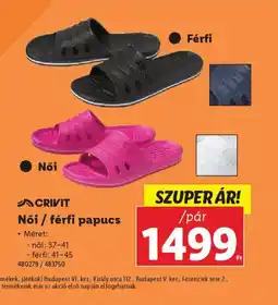 Lidl Crivit Női / férfi papucs ajánlat