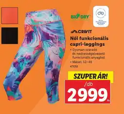 Lidl Crivit Női funkcionális capri-leggings ajánlat