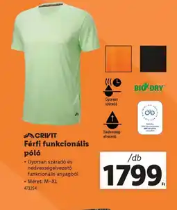 Lidl Crivit Férfi funkcionális pl ajánlat