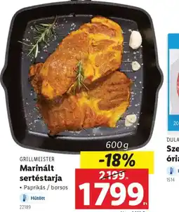 Lidl Grillmeister Marinált sertéstarja ajánlat