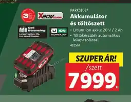 Lidl Parkside Akkumulátor és töltőszett ajánlat
