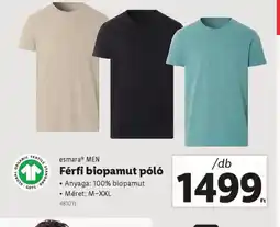 Lidl Esmera Men Férfi biopamut pl ajánlat