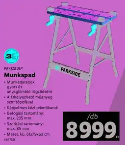Lidl PARKSIDE Munkapad ajánlat