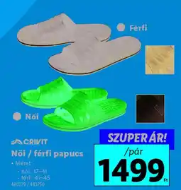 Lidl CRIVIT Női / férfi papucs ajánlat