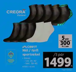 Lidl CRIVIT Női / férfi sportzokni ajánlat