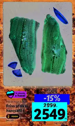 Lidl FRESH FISH TODAY Friss afrikai harcsafilé ajánlat